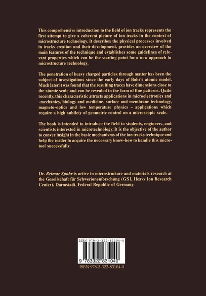 Produktbild: Ion Tracks and Microtechnology