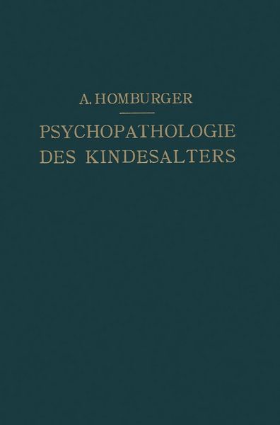 Produktbild: Vorlesungen &uuml;ber Psychopathologie des Kindesalters