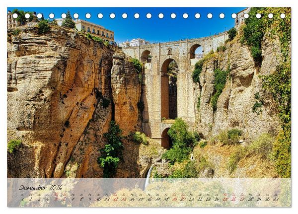 Produktbild: Ronda in Andalusien - Stadt auf einem Felsplateau (Tischkalender 2026 DIN A5 quer), CALVENDO Monatskalender