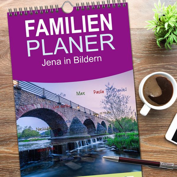 Produktbild: Familienplaner 2026 - Jena in Bildern mit 5 Spalten (Wandkalender, 21 x 45 cm) CALVENDO