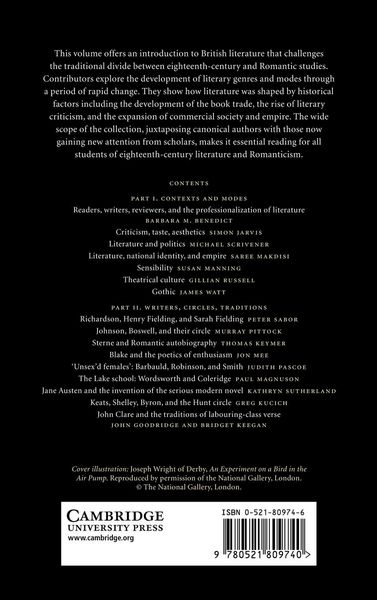 Produktbild: The Cambridge Companion to English Literature, 1740 1830
