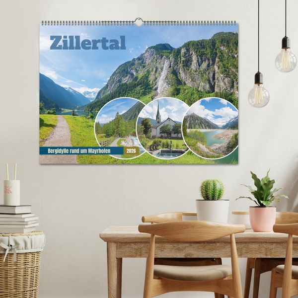 Produktbild: Zillertal - Bergidylle rund um Mayrhofen 2026 (Wandkalender 2026 DIN A2 quer), CALVENDO Monatskalender