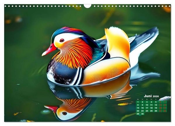 Produktbild: Leuchtend farbenfrohe V&ouml;gel (Wandkalender 2026 DIN A3 quer), CALVENDO Monatskalender