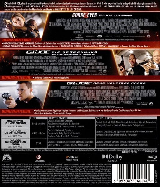 Produktbild: G.I. Joe - 3 Movie Collection [3 BRs]