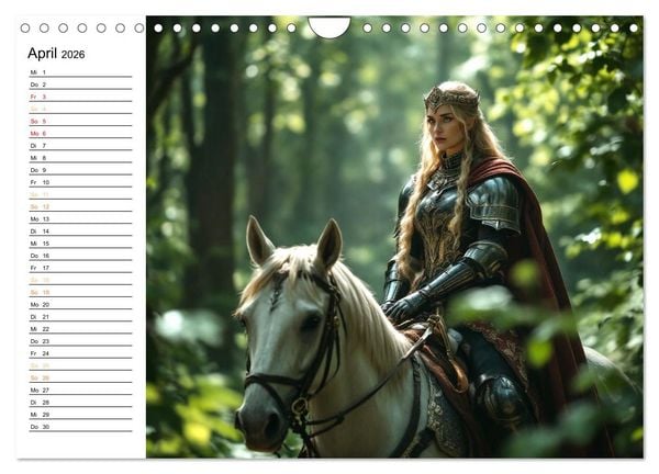 Produktbild: Rittertum und Mythos &ndash; Das Zeitalter der Ehre (Wandkalender 2026 DIN A4 quer), CALVENDO Monatskalender