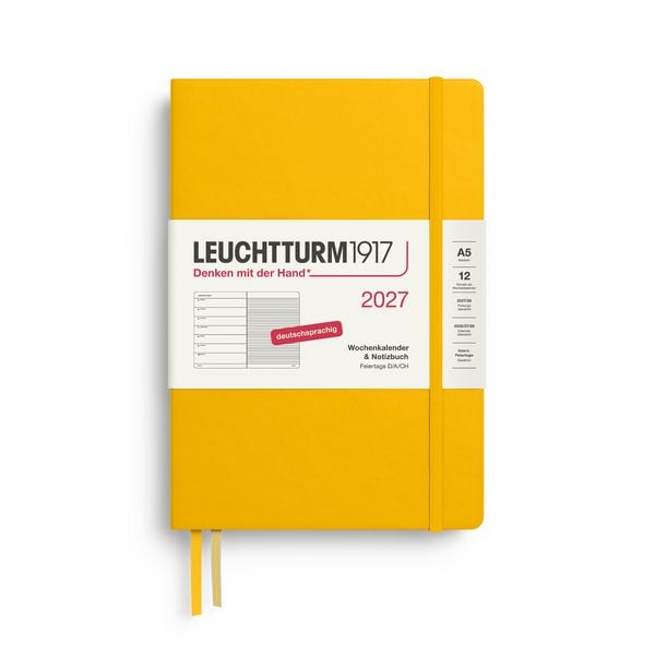 Produktbild: Wochenkalender & Notizbuch Medium (A5) 2027, Sunflower, Deutsch