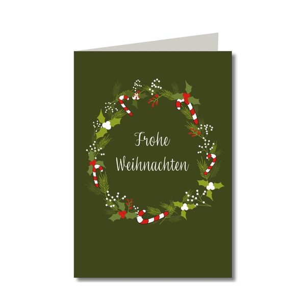 Produktbild: KEITCARDS Weihnachtskarten - handgezeichnete Klappkarten mit Briefumschlag, 6er Set