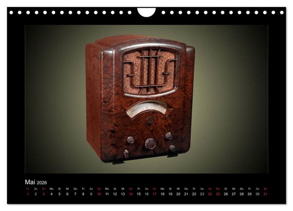 Produktbild: Dampfradios - Antike Radios mit Patina (Wandkalender 2026 DIN A4 quer), CALVENDO Monatskalender