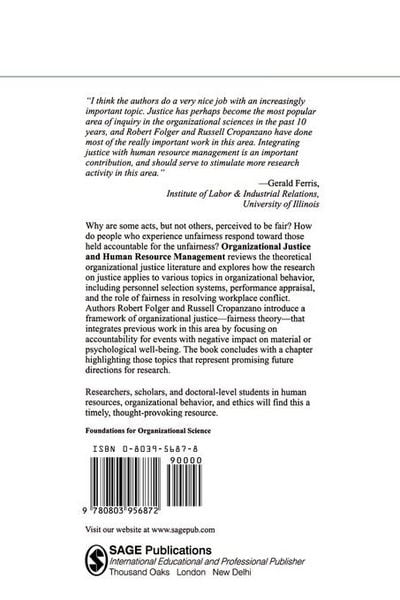 Produktbild: Organizational Justice & Human Resource Management