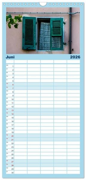 Produktbild: Familienplaner 2026 - Zauberhaftes Elba mit 5 Spalten (Wandkalender, 21 x 45 cm) CALVENDO
