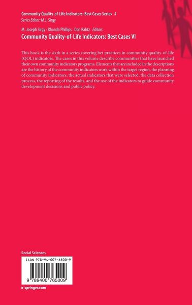Produktbild: Community Quality-of-Life Indicators: Best Cases VI