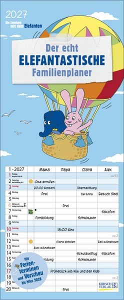Produktbild: Der echt elefantastische Familienplaner 2027