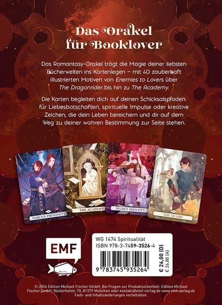 Produktbild: Kartenset: Romantasy-Orakel | Nutze die Botschaften der beliebtesten Tropes, Archetypen und Settings