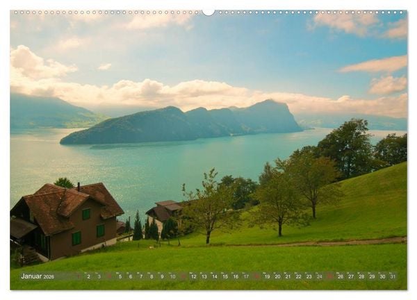 Produktbild: Der Zauber der Schweizer Berge (Wandkalender 2026 DIN A2 quer), CALVENDO Monatskalender
