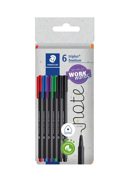 Produktbild: STAEDTLER triplus fineliner 334 Fineliner, 6er Set, 334 C6