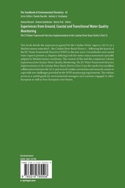 Produktbild: Experiences from Ground, Coastal and Transitional Water Quality Monitoring