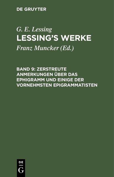 Produktbild: Zerstreute Anmerkungen &uuml;ber das Ephigramm und einige der vornehmsten Epigrammatisten