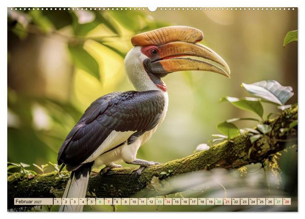Produktbild: Nashornv&ouml;gel (hochwertiger Premium Wandkalender 2027 DIN A2 quer), Kunstdruck in Hochglanz