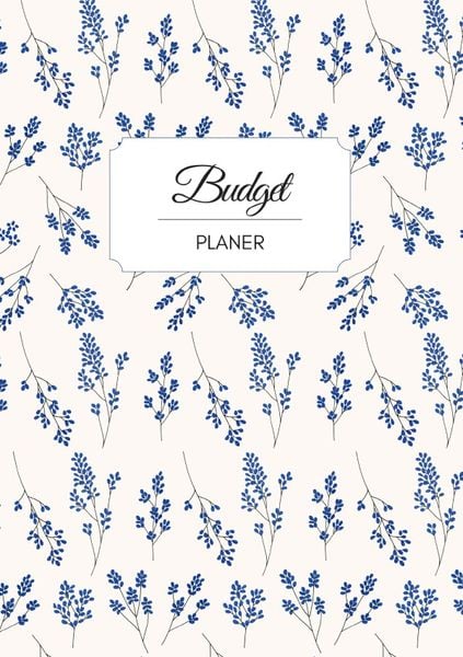 Produktbild: Budget Planer deutsch A5 Blumen blau wei&szlig; floral | undatiert 1 Jahr |