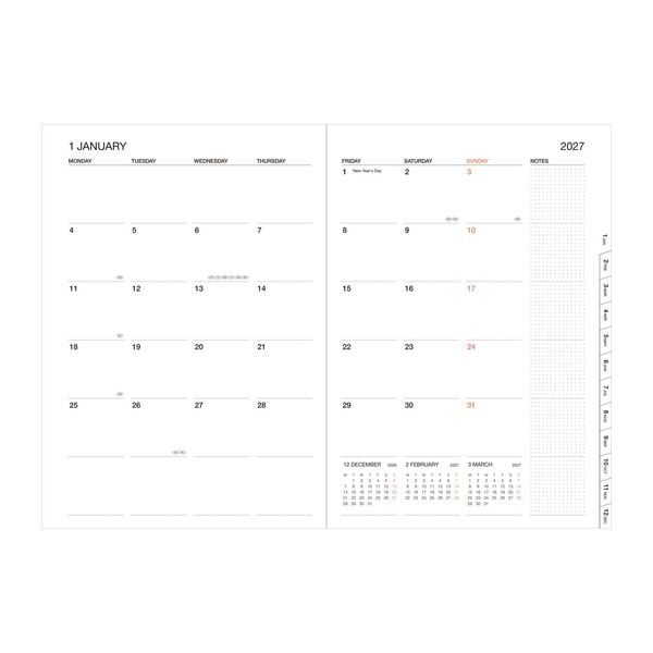 Produktbild: MARK'S 2026/27 Diary A5 Japan / Wave // Navy