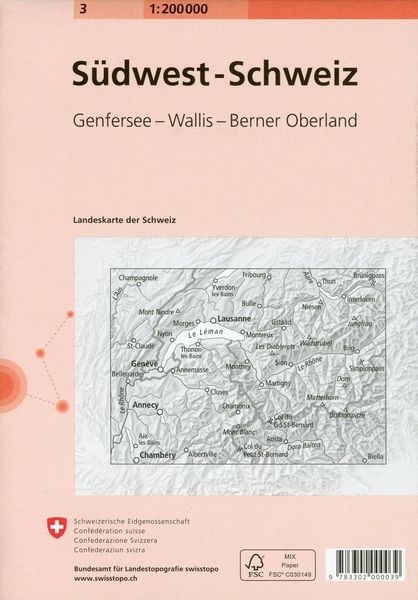 Produktbild: 3 Landeskarte 1:200 000