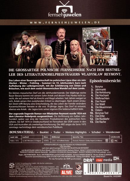 Produktbild: Die Bauern - Die komplette Serie: Teil 1-13 (Filmjuwelen) [4 DVDs]