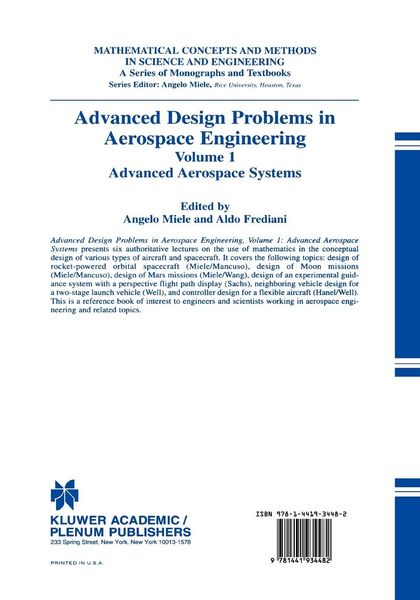 Produktbild: Advanced Design Problems in Aerospace Engineering