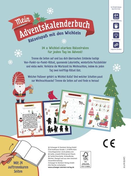 Produktbild: Mein Adventskalenderbuch R&auml;tselspa&szlig; mit den Wichteln