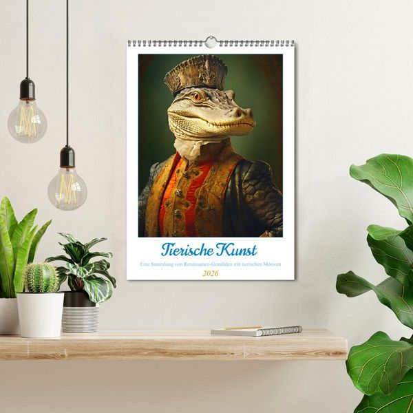 Produktbild: Tierische Kunst - Eine Sammlung von Renaissance-Gem&auml;lden mit tierischen Motiven (Wandkalender 2026 DIN A3 hoch), CALVENDO Monatskalender