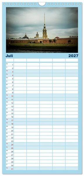 Produktbild: Familienplaner 2027 - Sankt Petersburg - "Venedig des Nordens" mit 5 Spalten (Wandkalender, 21 x 45 cm) CALVENDO