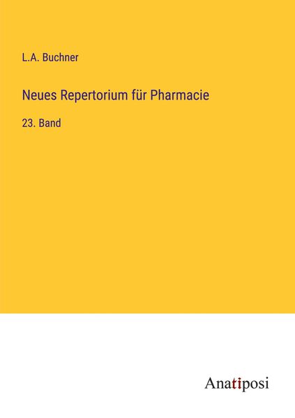 Produktbild: Neues Repertorium f&uuml;r Pharmacie