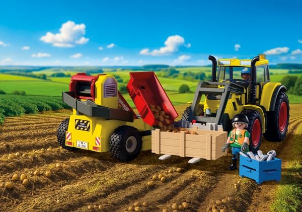 Produktbild: Gro&szlig;er Traktor mit Kartoffelroder