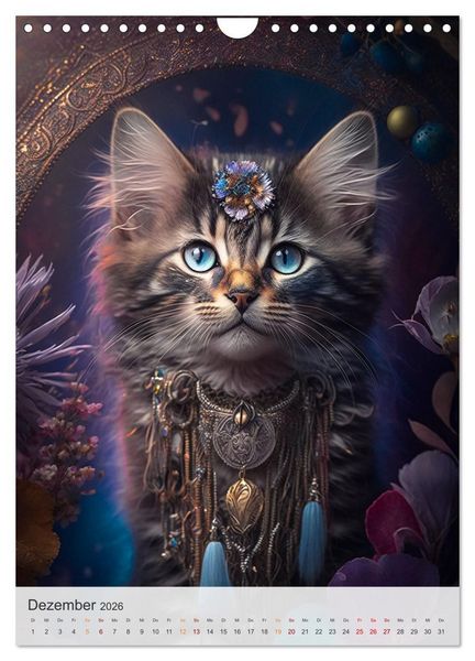Produktbild: Boho Katzenbabys (Wandkalender 2026 DIN A4 hoch), CALVENDO Monatskalender