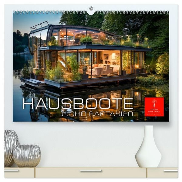 Produktbild: Hausboote Wohn Fantasien (hochwertiger Premium Wandkalender 2026 DIN A2 quer), Kunstdruck in Hochglanz