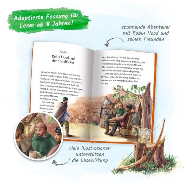 Produktbild: Tr&ouml;tsch Kinderbuch Klassiker Die Abenteuer des Robin Hood