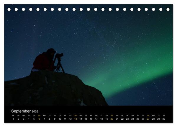 Produktbild: Magische N&auml;chte - POLARLICHT (Tischkalender 2026 DIN A5 quer), CALVENDO Monatskalender