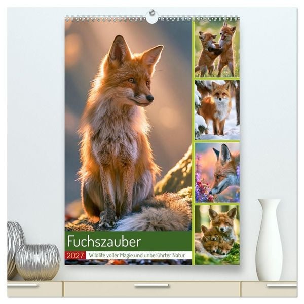 Produktbild: Fuchszauber (hochwertiger Premium Wandkalender 2027 DIN A2 hoch), Kunstdruck in Hochglanz