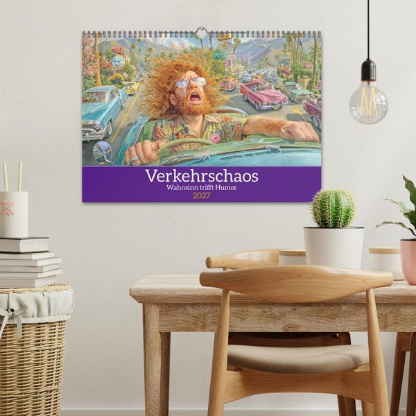 Produktbild: Verkehrschaos - Wahnsinn trifft Humor (Wandkalender 2027 DIN A3 quer), CALVENDO Monatskalender