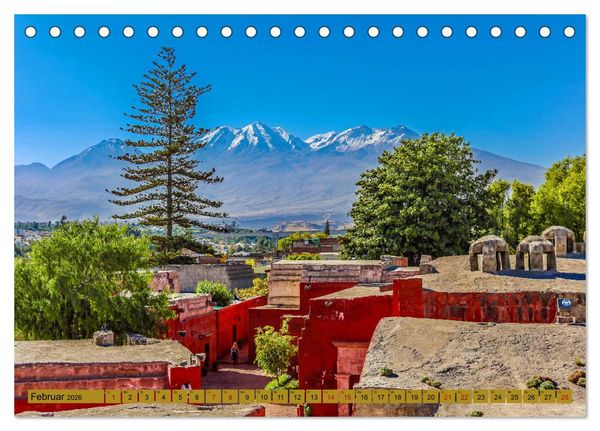 Produktbild: Urlaub in Peru (Tischkalender 2026 DIN A5 quer), CALVENDO Monatskalender