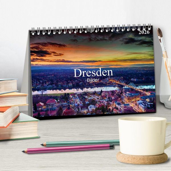 Produktbild: Dresden Bilder 2026 (Tischkalender 2026 DIN A5 quer), CALVENDO Monatskalender