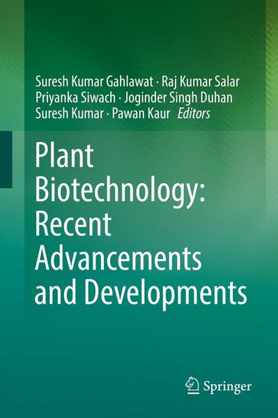 Produktbild: Plant Biotechnology: Recent Advancements and Developments