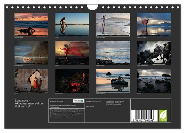Produktbild: Lanzarote - Aktaufnahmen auf der Vulkaninsel (Wandkalender 2026 DIN A4 quer), CALVENDO Monatskalender