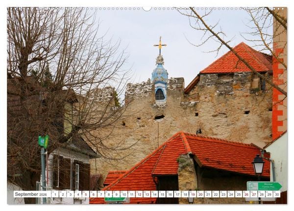 Produktbild: Melk und D&uuml;rnstein, zwei malerische St&auml;dtchen in der Wachau (hochwertiger Premium Wandkalender 2026 DIN A2 quer), Kunstdruck in Hochglanz