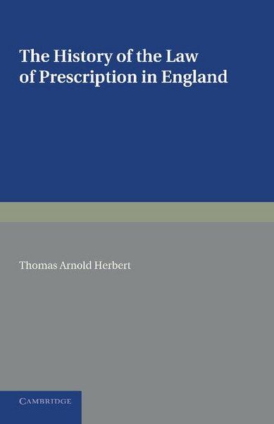 Produktbild: The History of the Law of Prescription in England