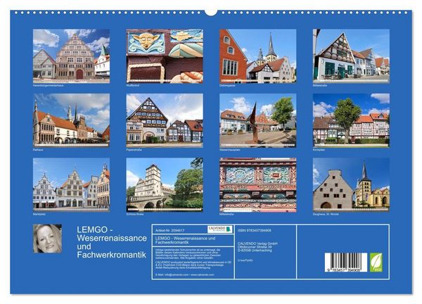Produktbild: LEMGO - Weserrenaissance und Fachwerkromantik (hochwertiger Premium Wandkalender 2026 DIN A2 quer), Kunstdruck in Hochglanz