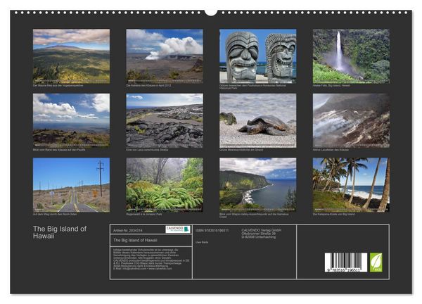 Produktbild: The Big Island of Hawaii (hochwertiger Premium Wandkalender 2026 DIN A2 quer), Kunstdruck in Hochglanz