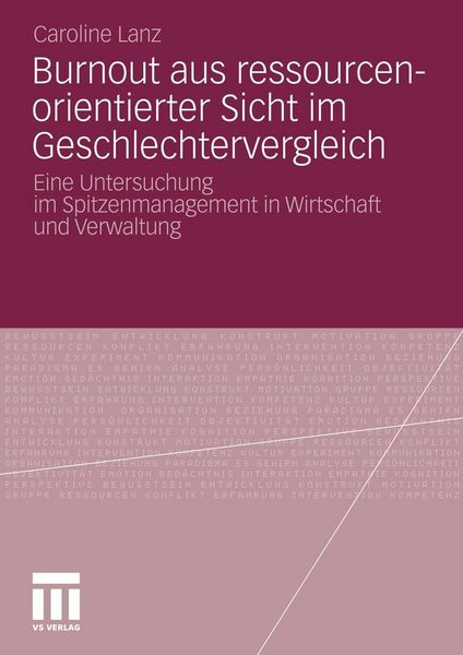 Produktbild: Burnout aus ressourcenorientierter Sicht im Geschlechtervergleich