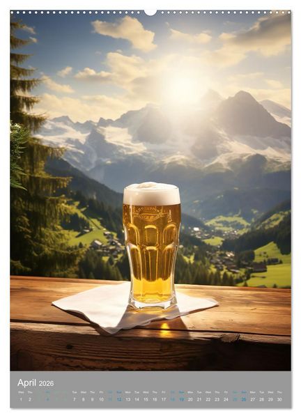 Produktbild: Beer (High Quality Premium Wall Calendar 2026 DIN A2 portrait),CALVENDO 12 Month Wall Calendar