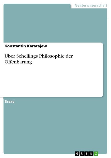 Produktbild: &Uuml;ber Schellings Philosophie der Offenbarung