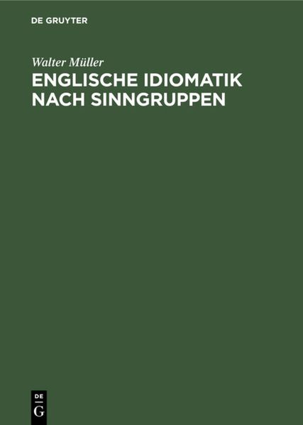 Produktbild: Englische Idiomatik nach Sinngruppen